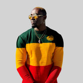 Bold Tricolor Cotton Wool Pullover Sweater - 3 The Hard Way Edition