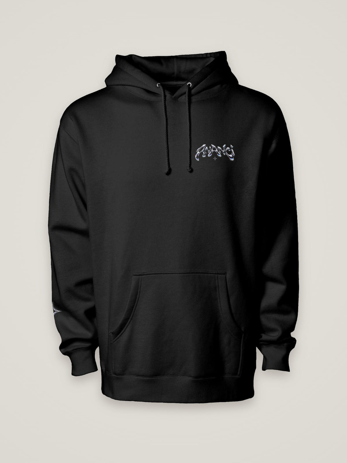 Evolution 001 Hoodie Chrome, black, front
