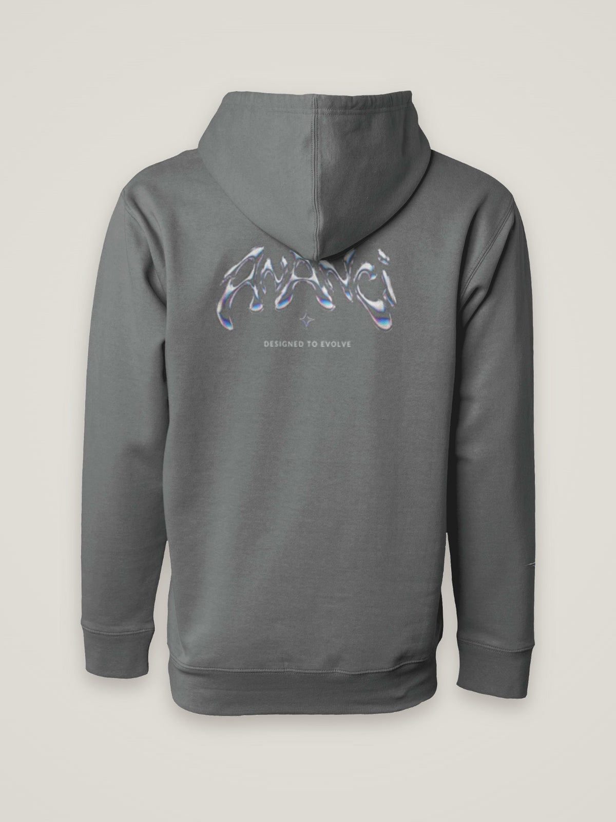 Evolution 001 Hoodie Chrome, charcoal, back