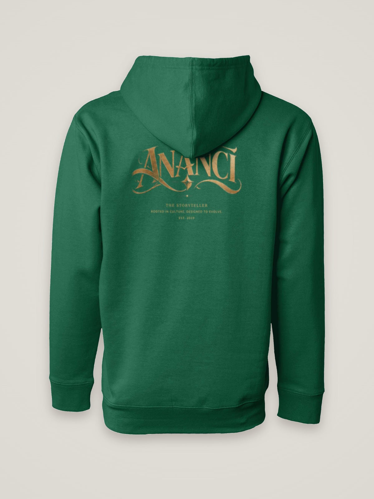 Evolution 001 Hoodie Gold Heritage, dark green, back