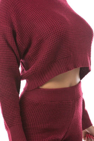 TWO PIECE SWEATER PANT SUITS