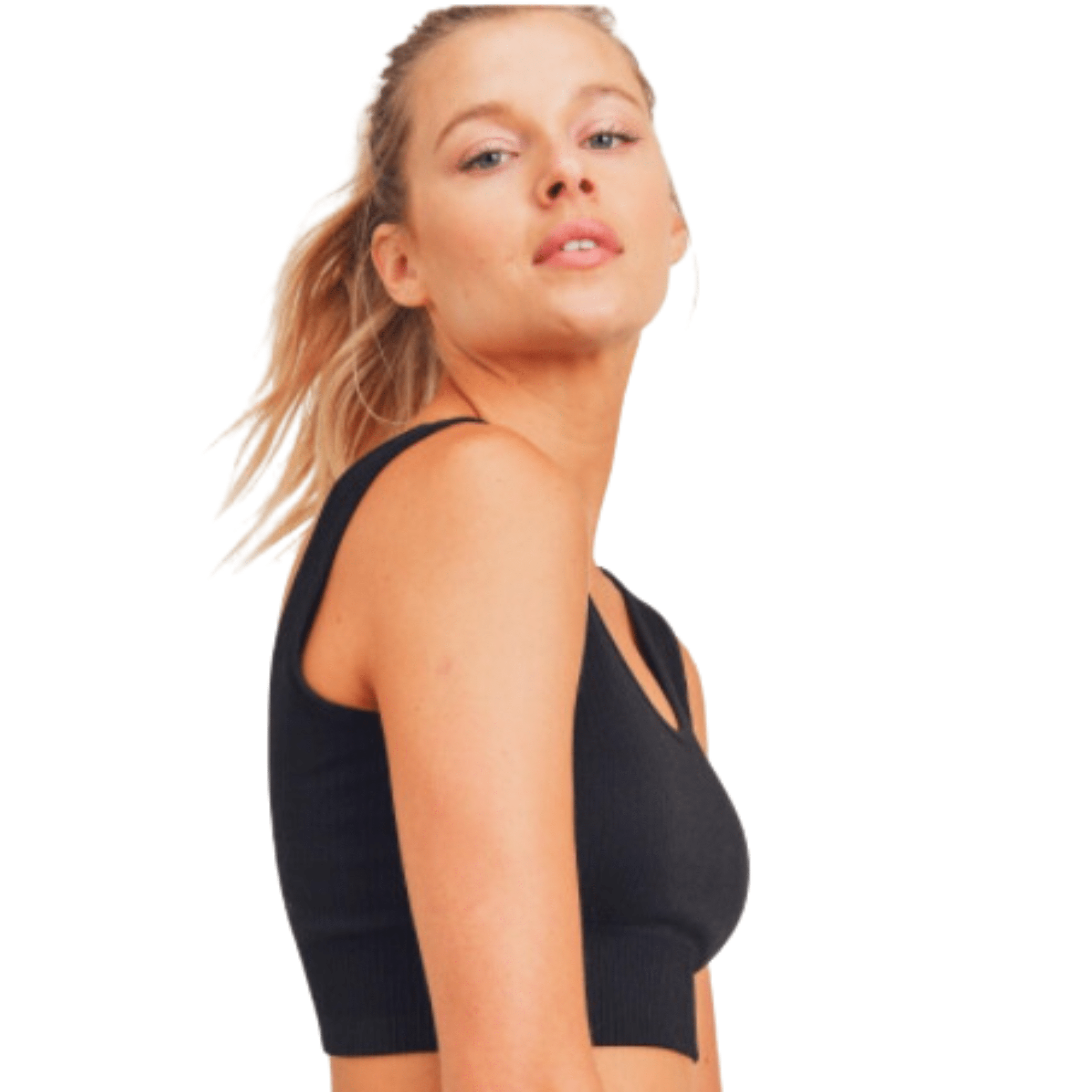 Seamless Hybrid Ribbed Sports Bra