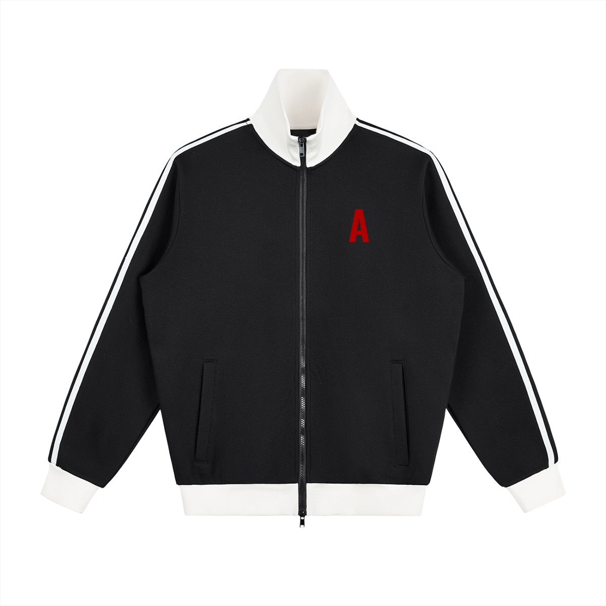Contrast Side Stripe Fleece Track Jacket