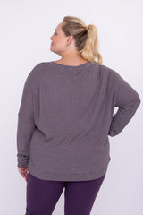 Curvy Ribbed Roundneck Pullover