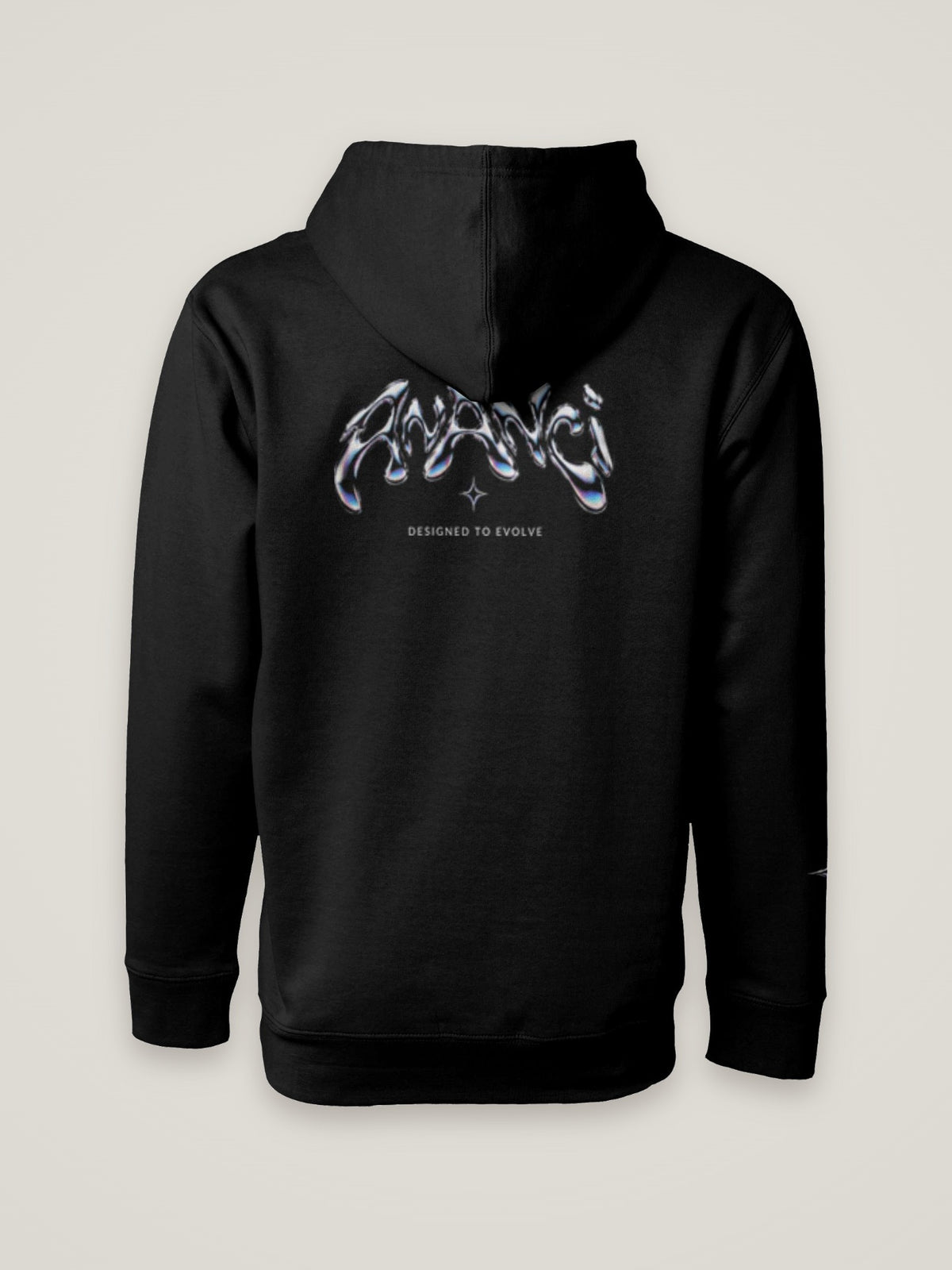 Evolution 001 Hoodie Chrome, black, back