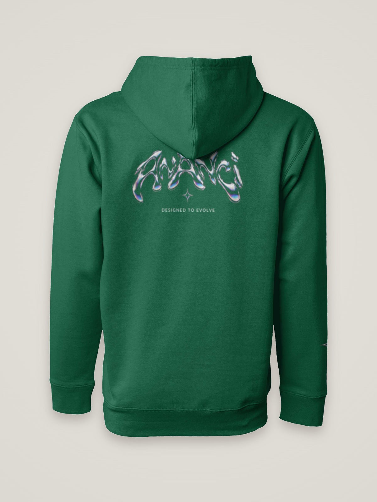 Evolution 001 Hoodie Chrome, dark green, back