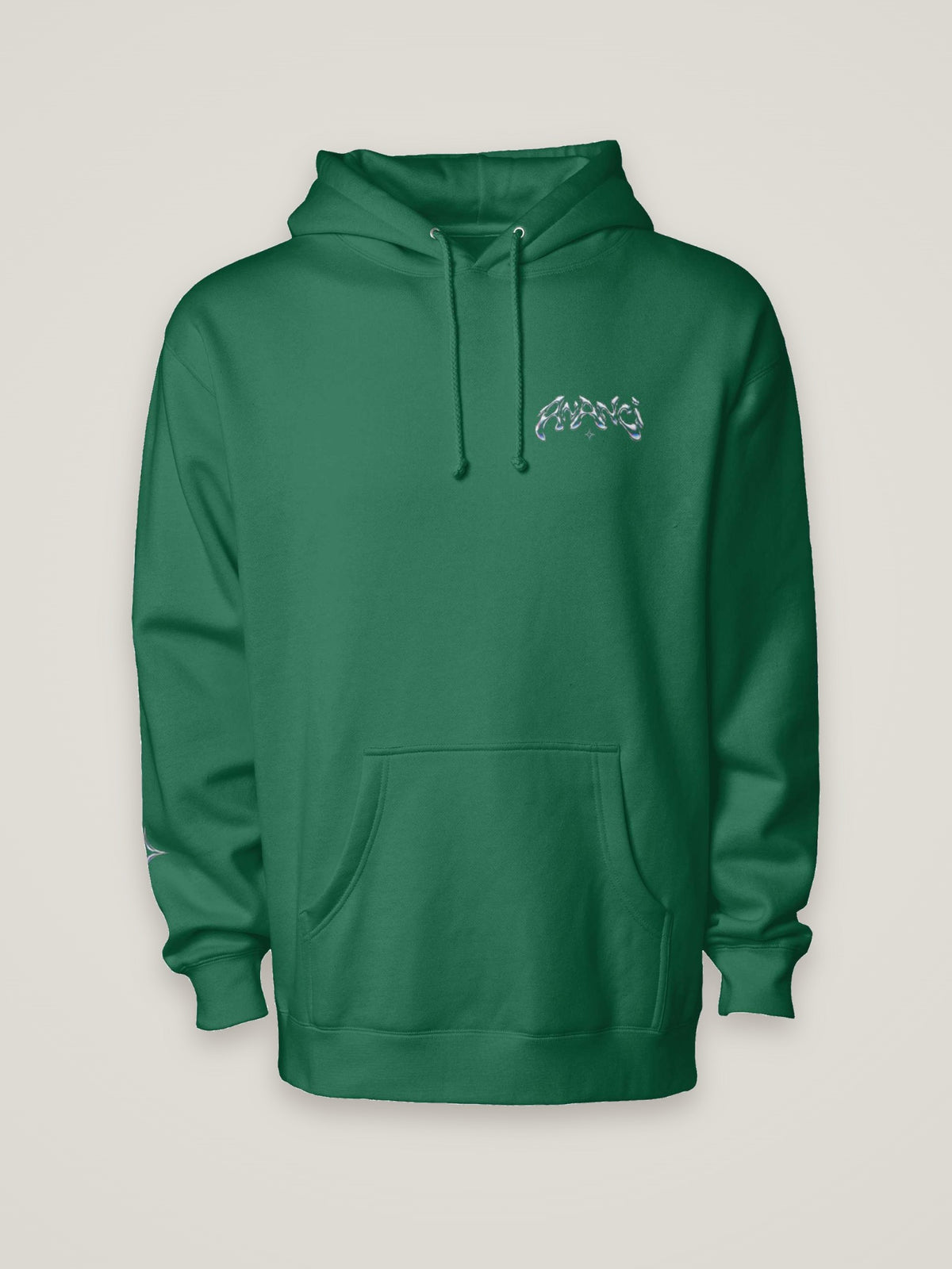 Evolution 001 Hoodie Chrome, dark green, front