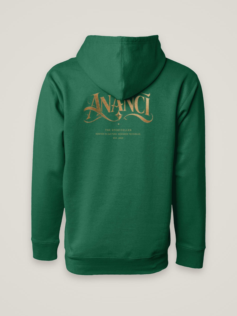 Evolution 001 Hoodie Gold Heritage, dark green, back