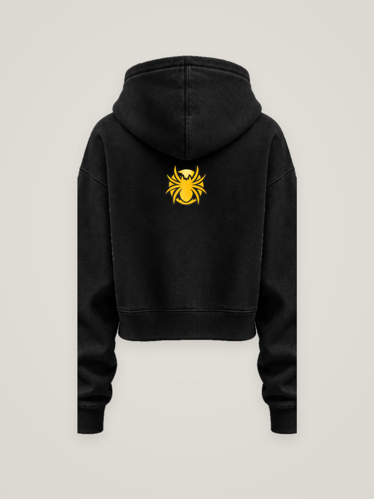 Her Element Hustle Culture cropped hoodie in black, back