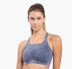 Acid wash sports bra