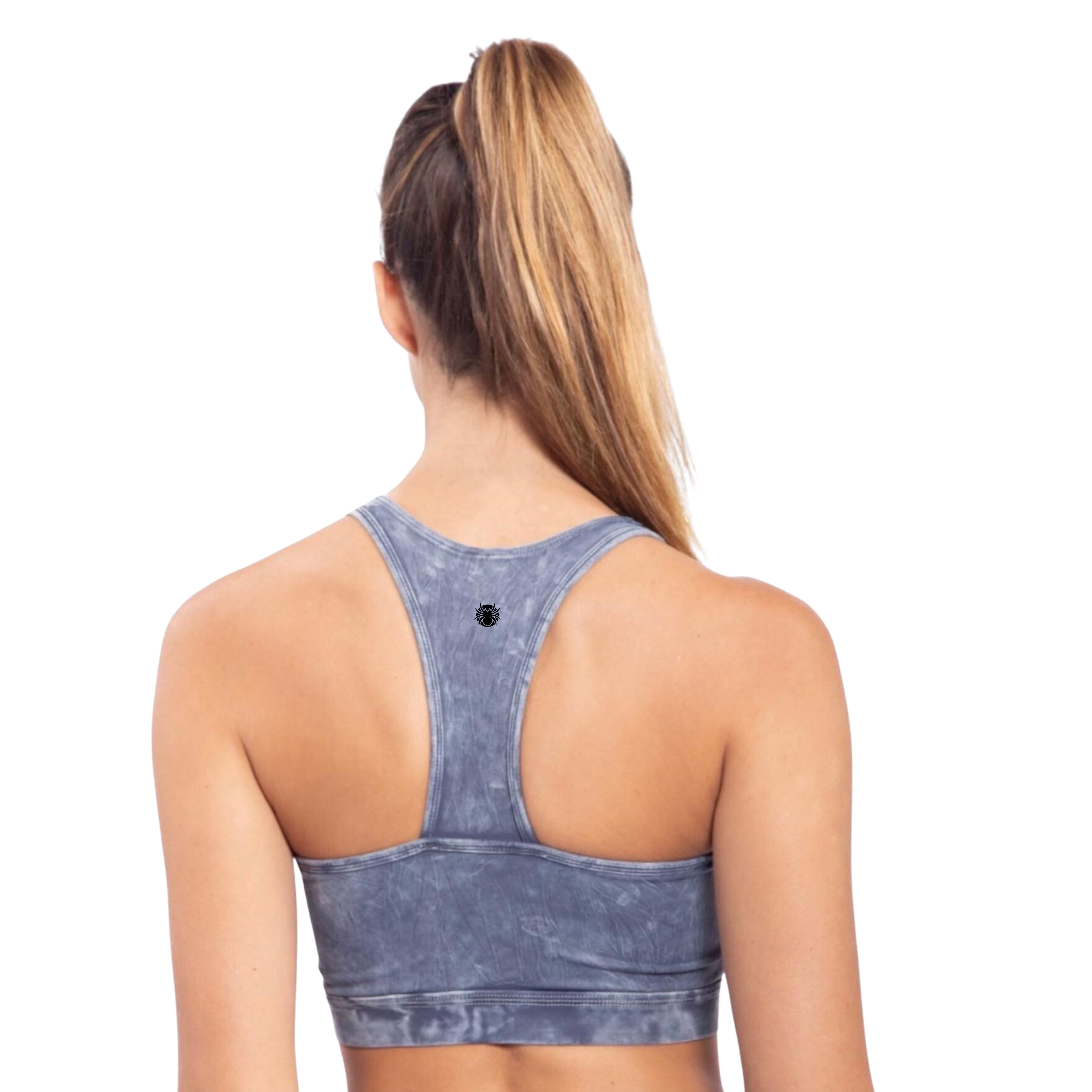 Acid wash sports bra