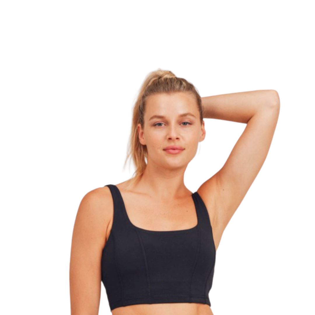 Paneled Double-Layer Sports Bra