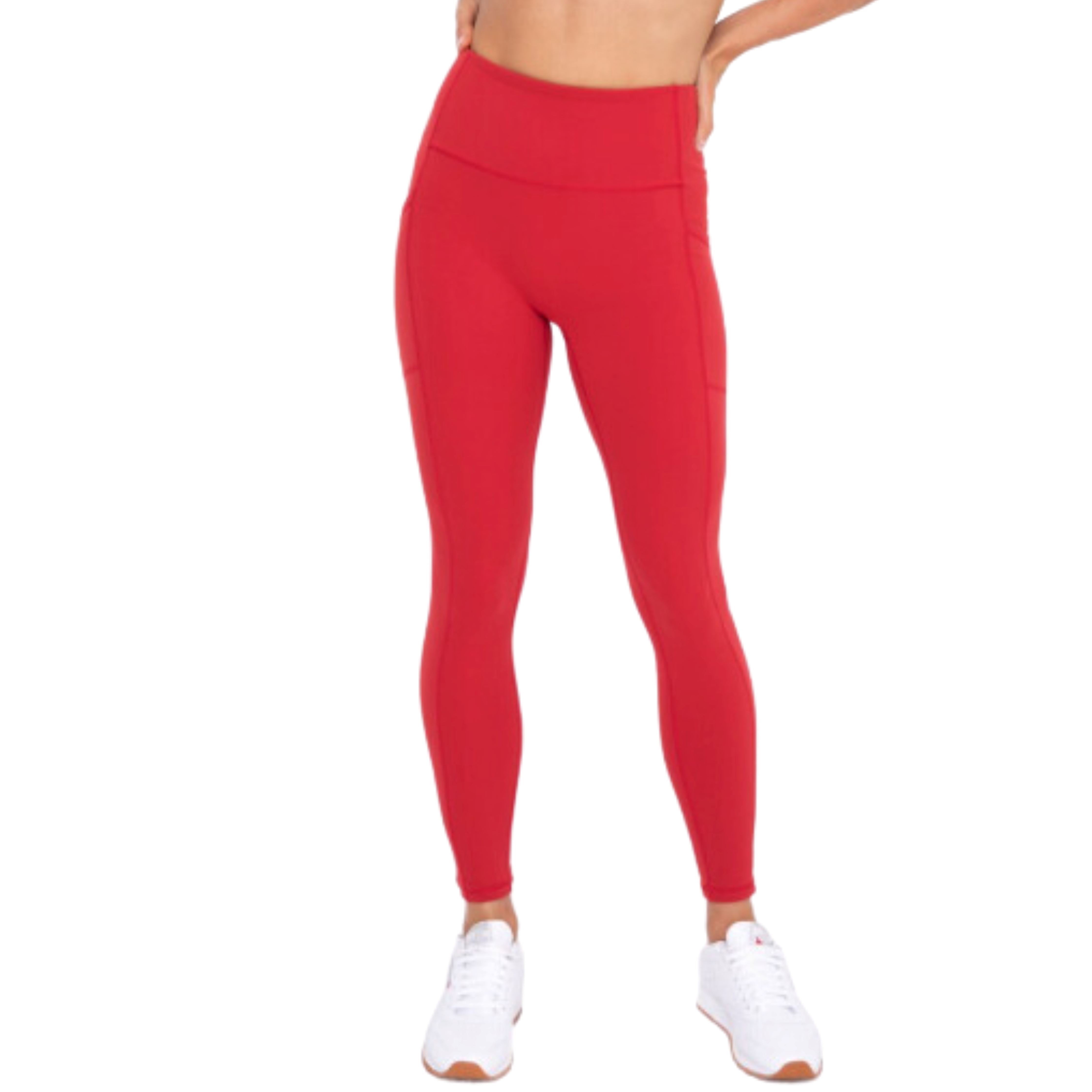 No Front Seam Lycra-Blend Swoop Leggings