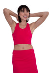 Pink Extreme Racer Fitted Cropped Tank