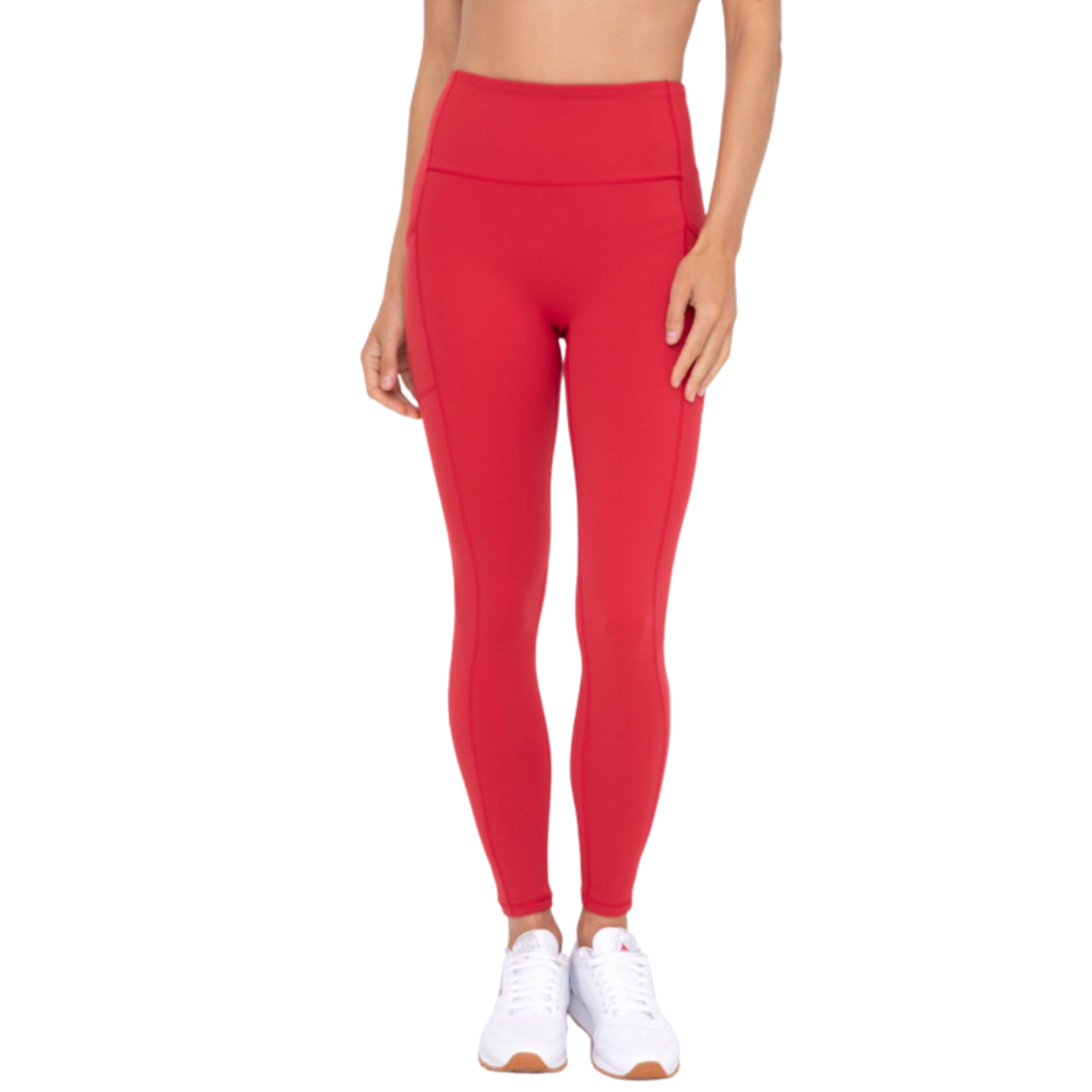 No Front Seam Lycra-Blend Swoop Leggings