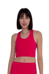 Pink Extreme Racer Fitted Cropped Tank