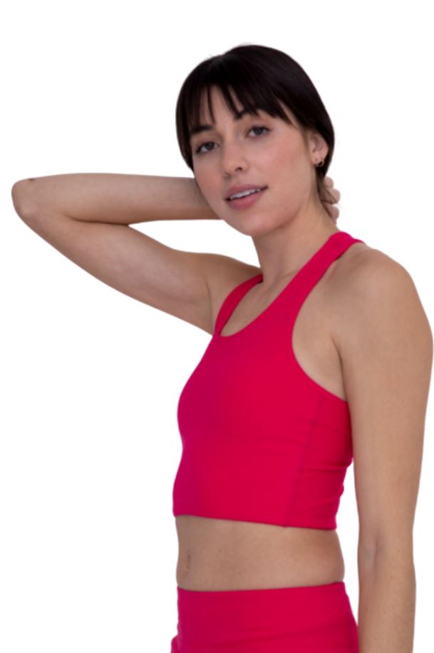 Pink Extreme Racer Fitted Cropped Tank