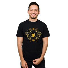 ANANCI GOLD FLORAL LOGO T-SHIRT