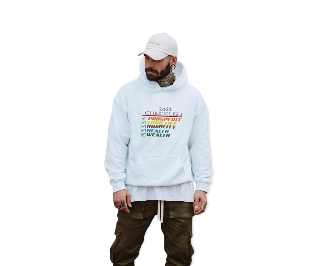 Checklist Sweater With Hoodie